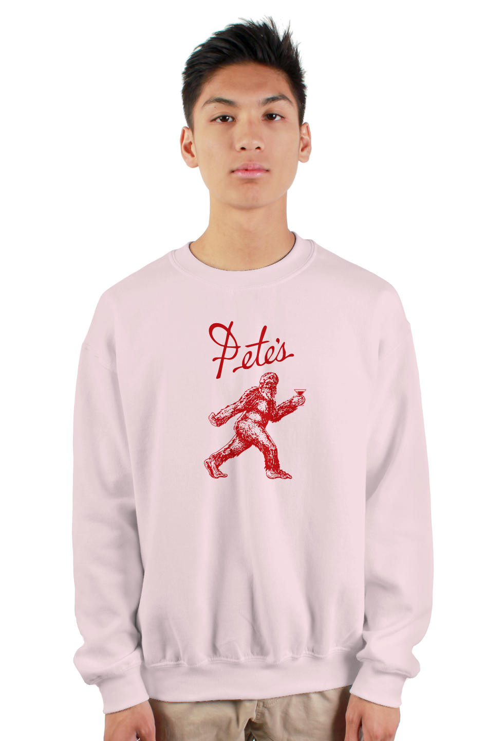 Bigfoot Sweatshirt in Light Pink