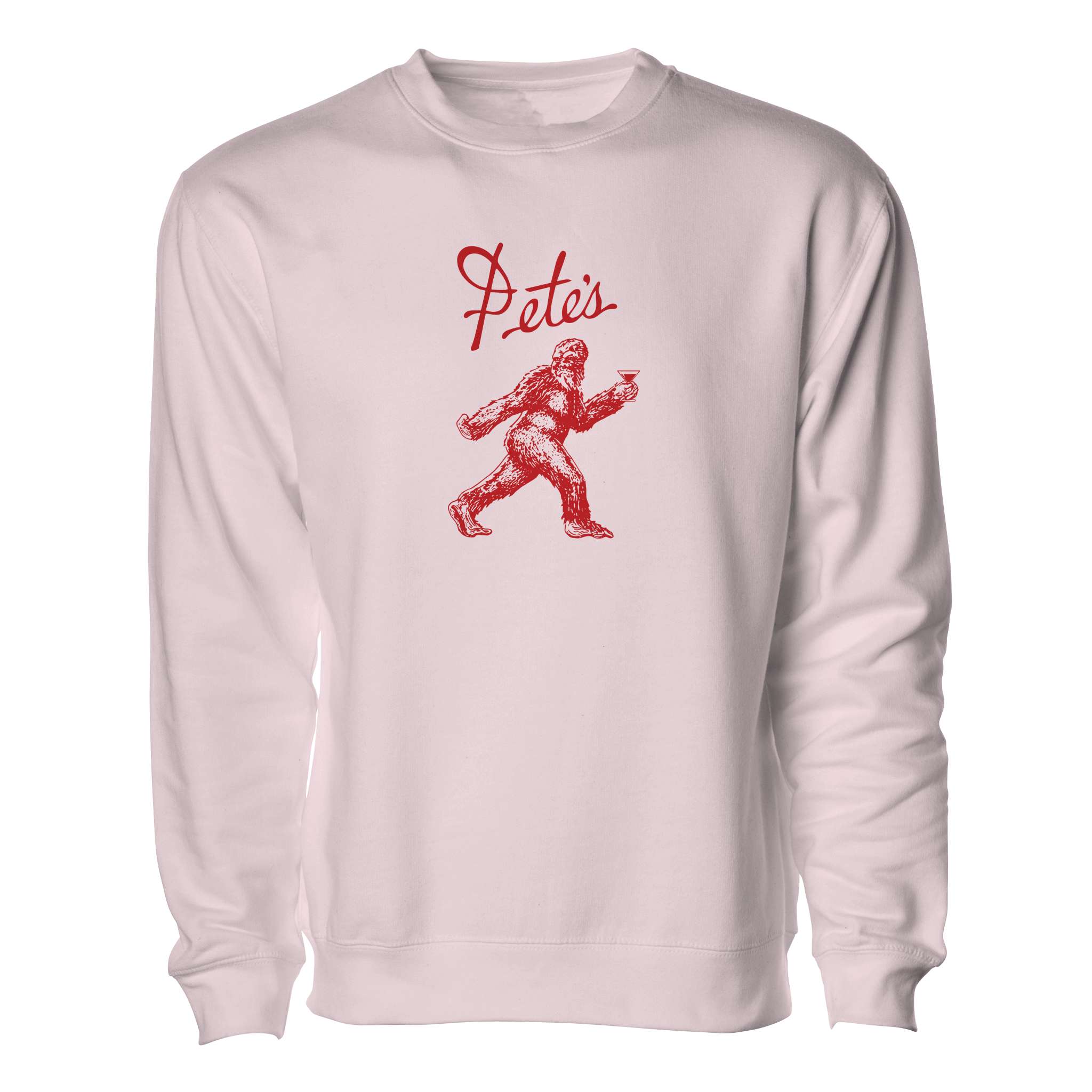 Bigfoot Sweatshirt in Light Pink