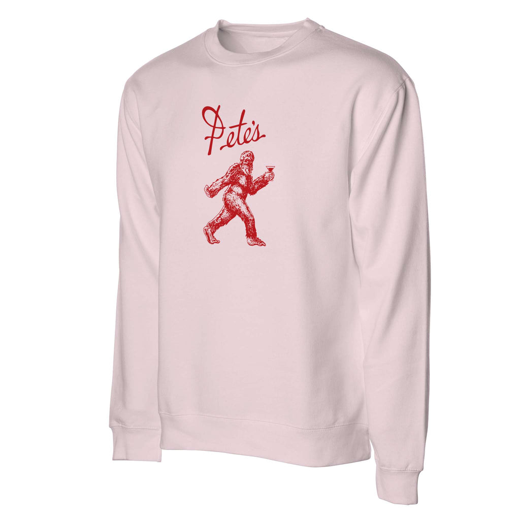 Bigfoot Sweatshirt in Light Pink