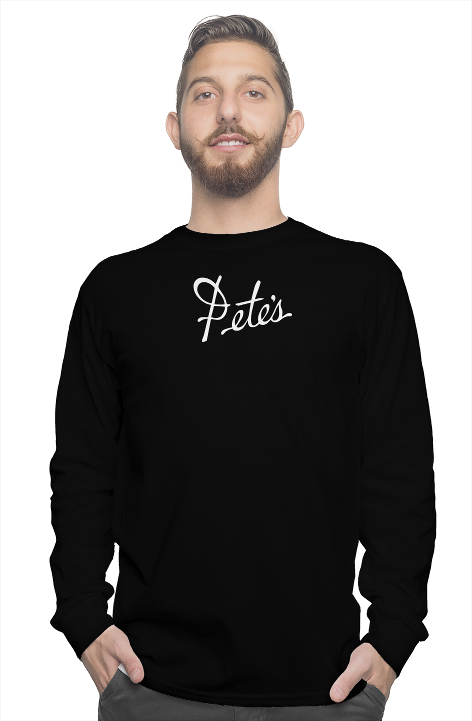 Pete's Long Sleeve Tee in Black