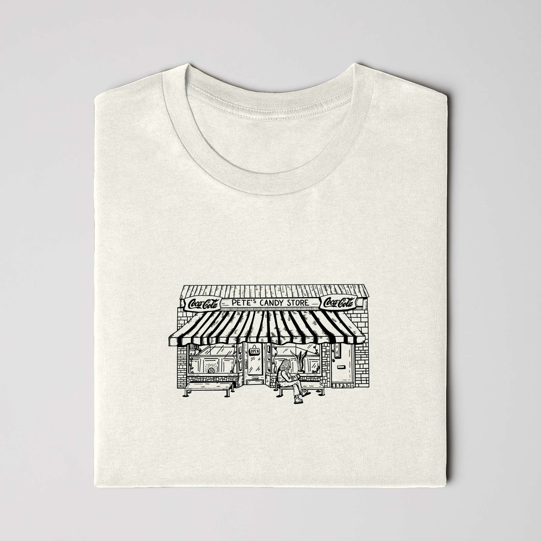 Pete's Storefront Tee in Natural